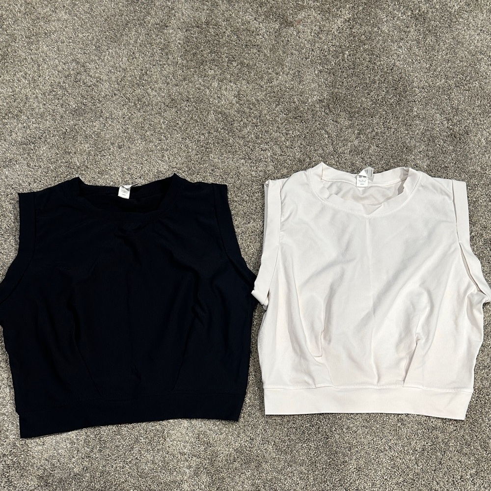 HALARA Black and White Muscle Tees